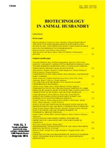 BIOTECHNOLOGY IN ANIMAL HUSBANDRY