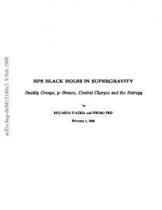 BPS Black Holes in Superegravity