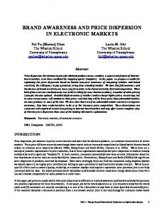 brand awareness and price dispersion in electronic markets