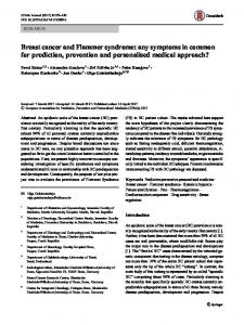 Breast cancer and Flammer syndrome - Springer Link