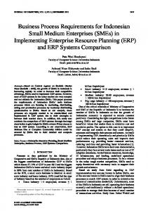 Business Process Requirements for Indonesian Small Medium ...