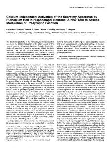 Calcium-Independent Activation of the Secretory Apparatus by ...