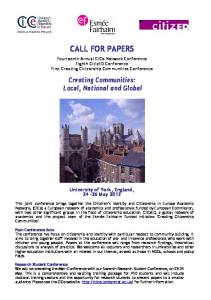 Call for Papers York Conference 2012