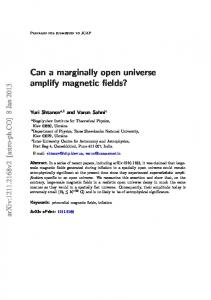 Can a marginally open universe amplify magnetic fields? - arXiv