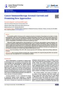 Cancer Immunotherapy Arsenal - Juniper Publishers
