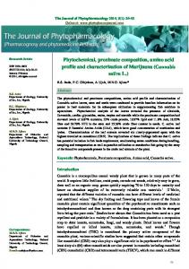 Cannabis sativa L. - The Journal of Phytopharmacology