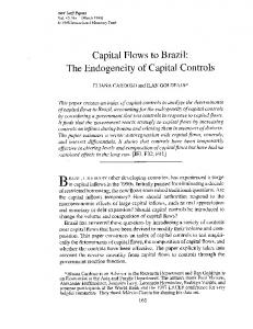 Capital Flows to Brazil: The Endogeneity of Capital Controls - IMF