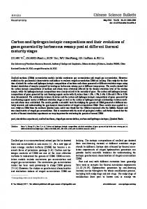 Carbon and hydrogen isotopic compositions and their ... - Springer Link