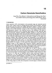 Carbon Nanotube Nanofluidics
