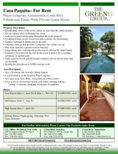 Casa Paquita - THE GREENE GROUP | Costa Rica Real Estate ...
