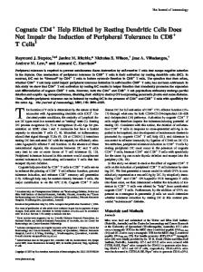 Cells T+ Induction of Peripheral Tolerance in CD8 Dendritic Cells ...