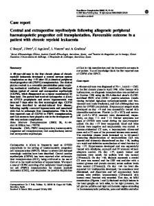 Central and extrapontine myelinolysis following allogeneic peripheral ...