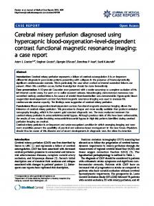 Cerebral misery perfusion diagnosed using ... - BioMed Central
