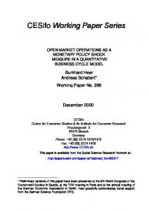 CESifo Working Paper Series - SSRN papers