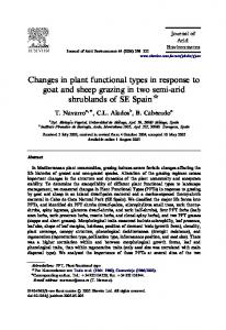Changes in plant functional types in response to goat ...