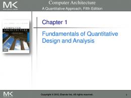 Chapter 1: Fundamentals of Quantitative Design and Analysis