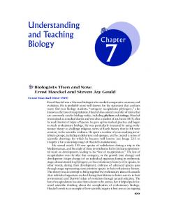 Chapter 7 - Understanding and Teaching Biology