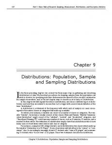Chapter 9 Distributions: Population, Sample and Sampling ...