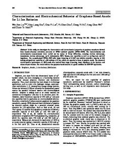 Characterization and Electrochemical Behavior of ... - Bentham Open