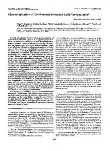 Characterization of Leishmania donovani acid phosphatases.