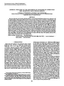 CHEMICAL EVOLUTION OF THE CIRCUMSTELLAR ENVELOPES OF ...