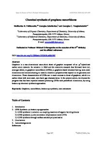 Chemical Synthesis of Graphene - Arkivoc