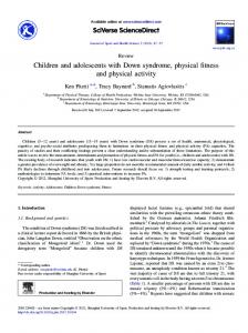 Children and adolescents with Down syndrome ...