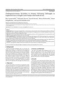 Cholangiocarcinoma Secondary to Primary Sclerosing Cholangitis in ...