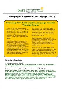 Choosing Your First English Language Teacher Training Course