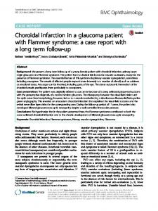 Choroidal infarction in a glaucoma patient with Flammer syndrome: a