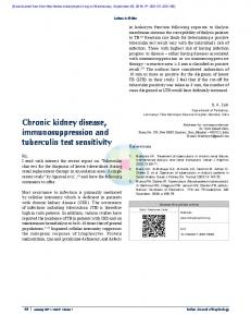 Chronic kidney disease, immunosuppression and