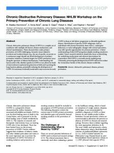 Chronic Obstructive Pulmonary Disease: NHLBI ... - ATS Journals