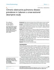 Chronic obstructive pulmonary disease prevalence ... - Semantic Scholar