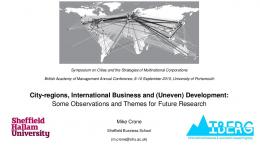 City-regions, International Business and (Uneven) Development ...