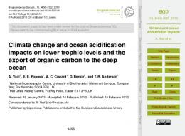 Climate and ocean acidification impacts