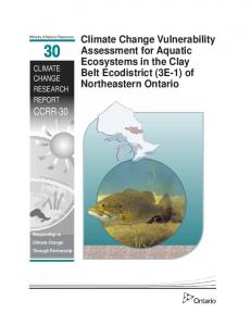Climate change vulnerability assessment for aquatic ... - Ontario.ca