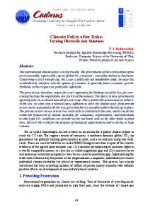 Climate Policy after Doha - Cadmus Journal