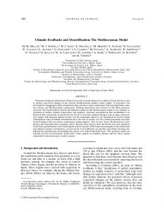 Climatic Feedbacks and Desertification: The Mediterranean ... - Forecast