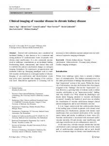 Clinical imaging of vascular disease in chronic kidney disease ...