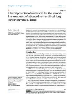 Clinical potential of nintedanib for the second- line treatment of ...