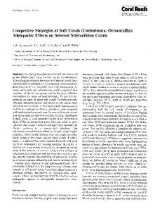(Coelenterata: Octocorallia): Allelopathic effects on ... - Springer Link