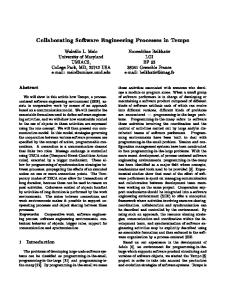 Collaborating Software Engineering Processes in Tempo - CiteSeerX