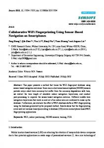 Collaborative WiFi Fingerprinting Using Sensor ... - Semantic Scholar