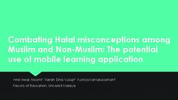 Combating Halal misconceptions among Muslim and ...