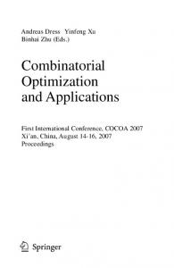 Combinatorial Optimization and Applications 1 3