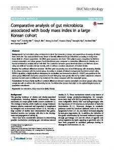 Comparative analysis of gut microbiota ... - BMC Microbiology