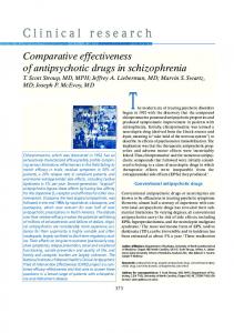 Comparative effectiveness of antipsychotic drugs in schizophrenia