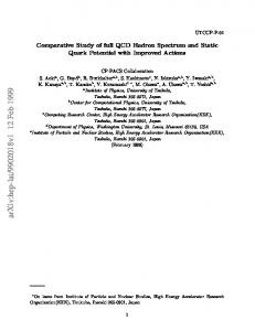 Comparative Study of full QCD Hadron Spectrum and Static Quark