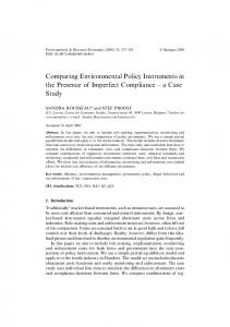 Comparing Environmental Policy Instruments in the Presence of ...