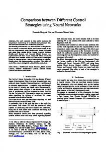 Comparison between Different Control Strategies using Neural Networks